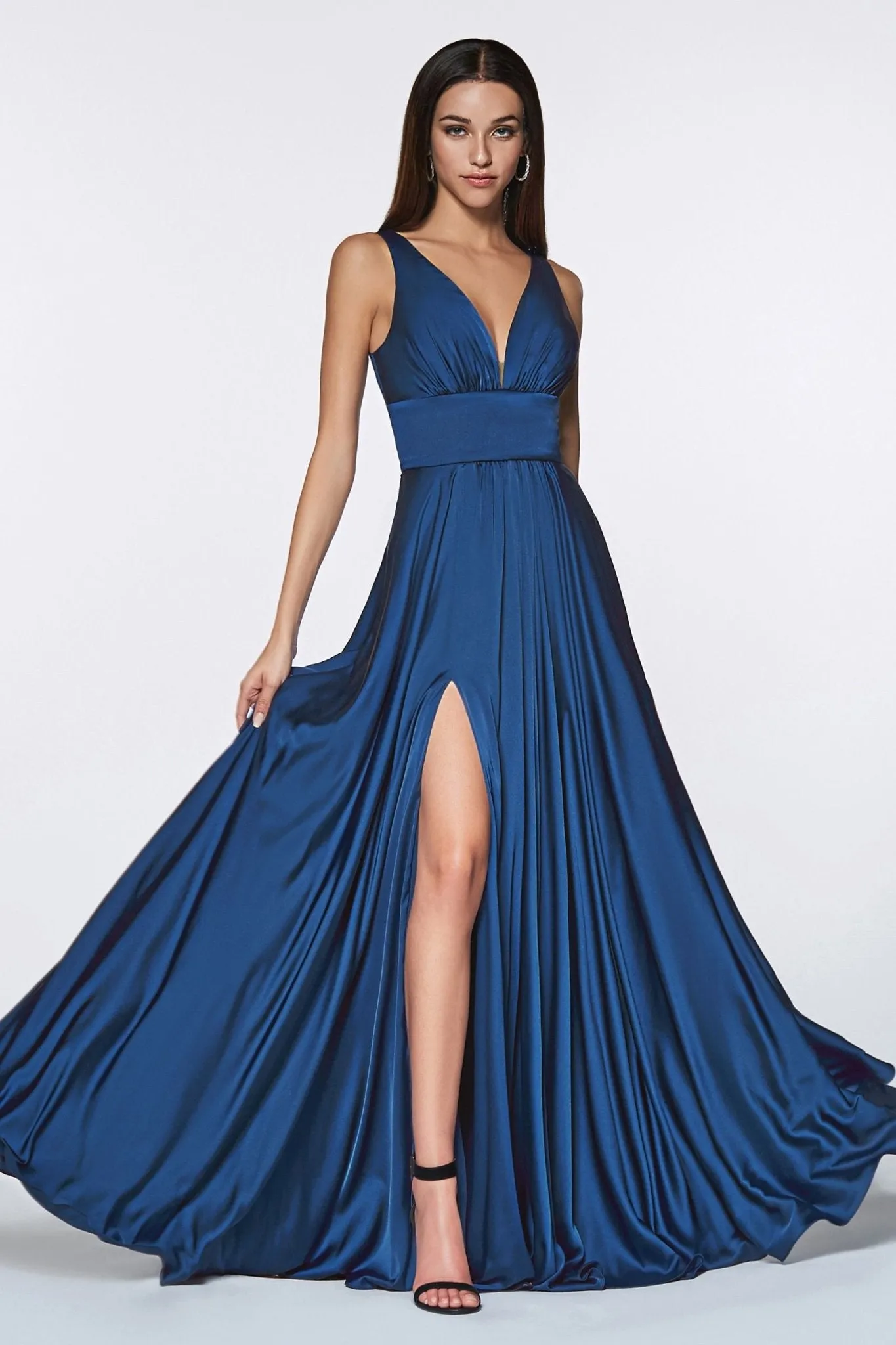 7469 SATIN A-LINE DRESS