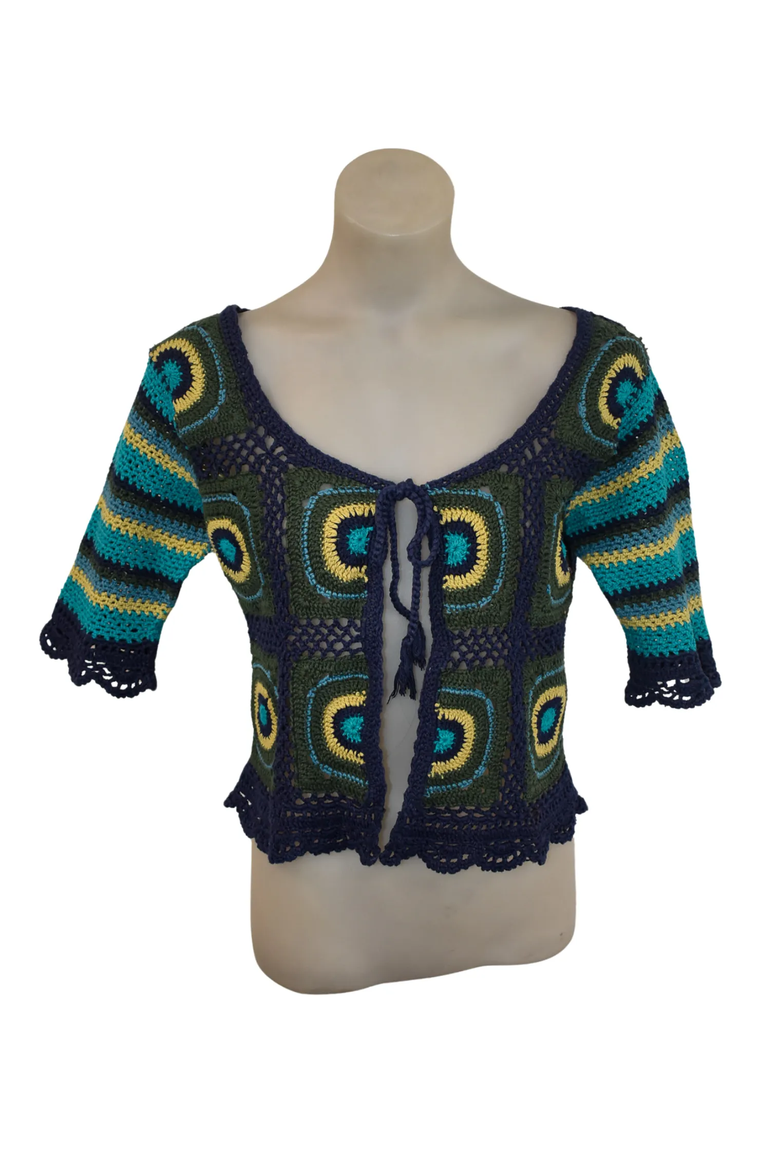 Adorable crochet tie top, M