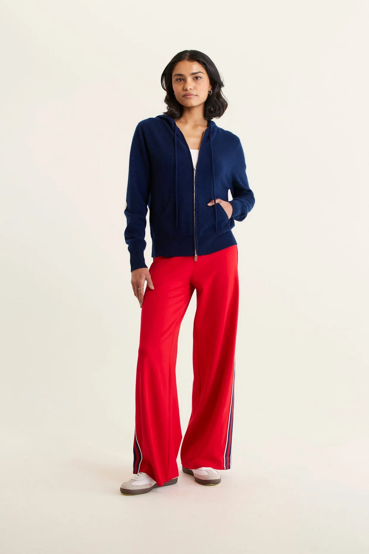 Amber Cashmere Hoodie In Midnight Navy