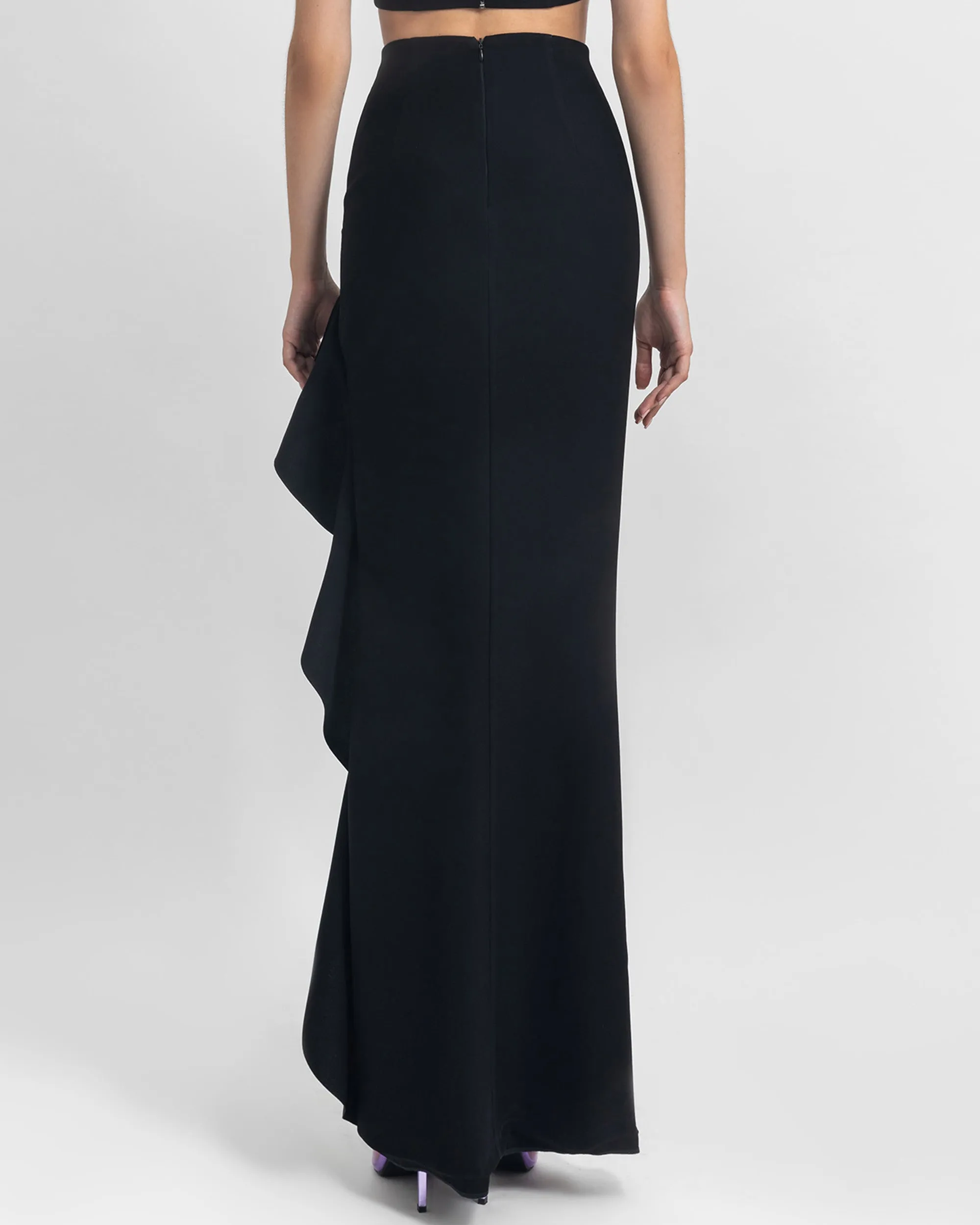 Asymmetrical Crepe Skirt