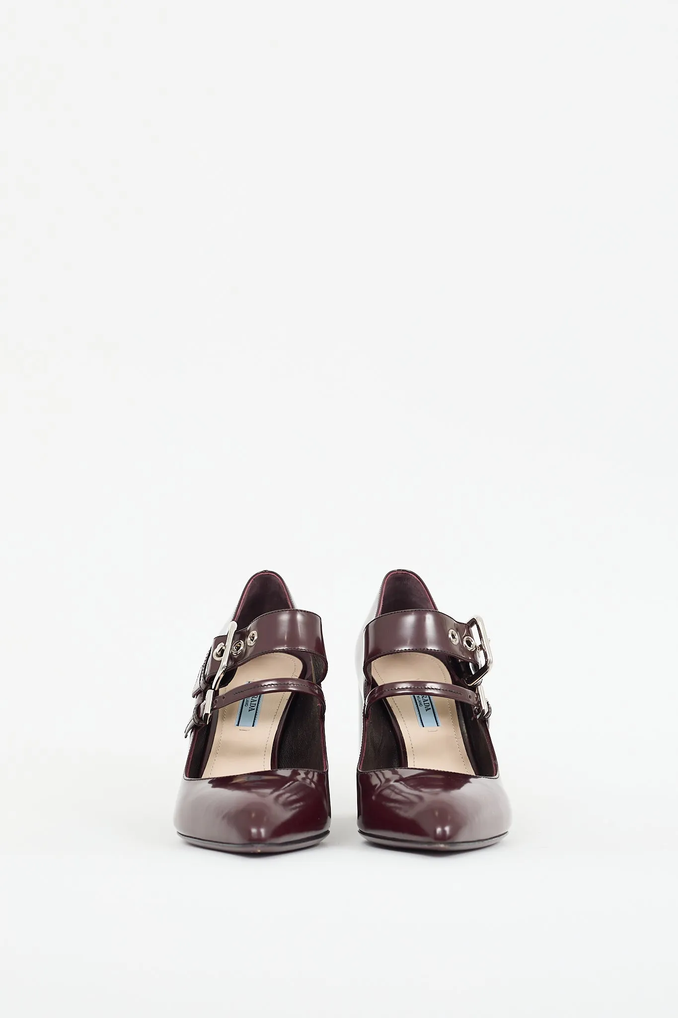Burgundy Leather Mary Jane Pump