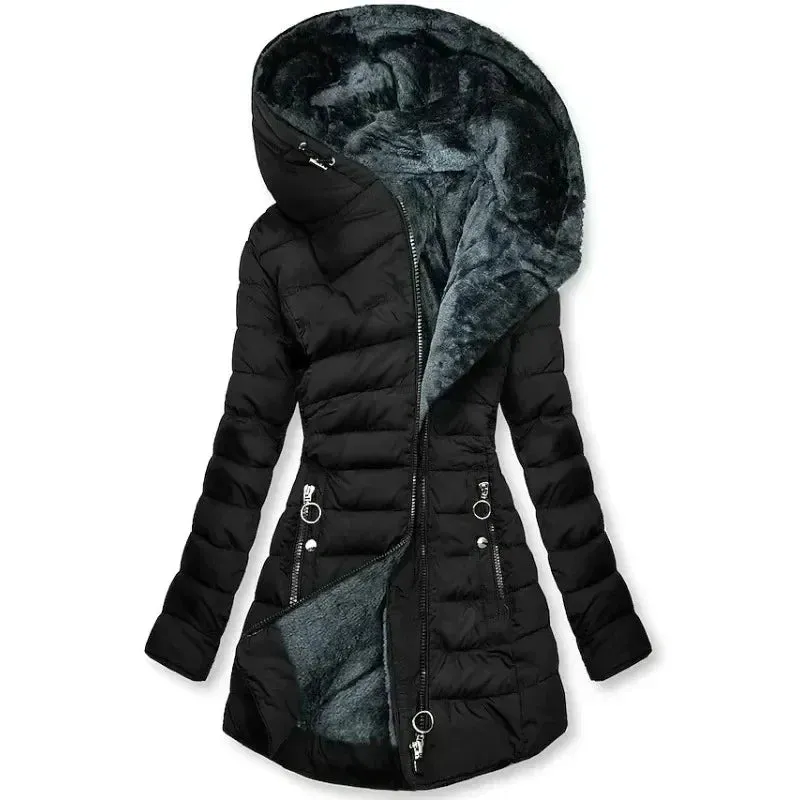 Celestia - Fur-Lined Hooded Jacket