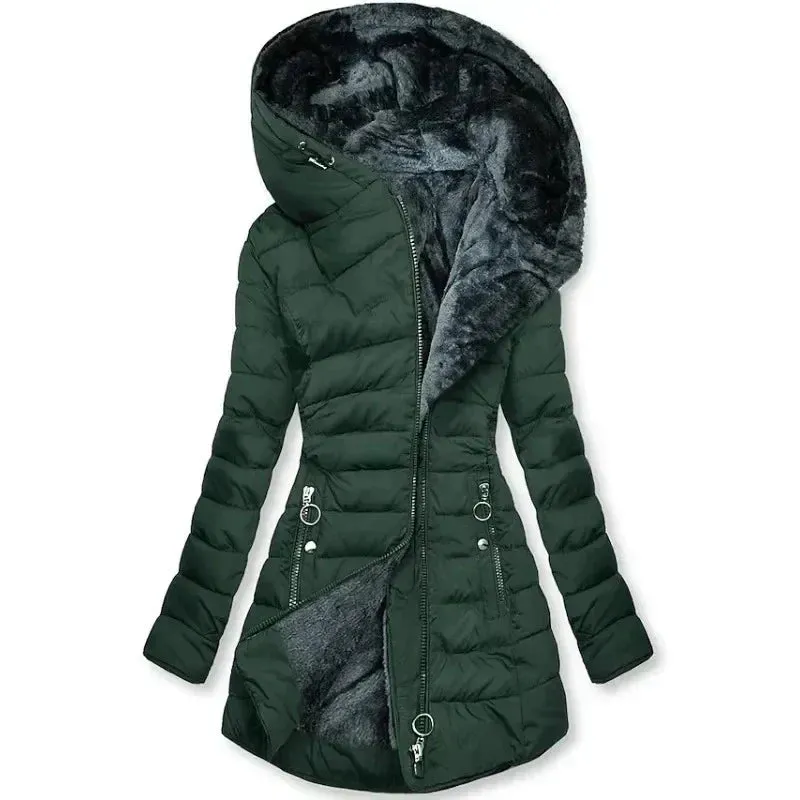 Celestia - Fur-Lined Hooded Jacket