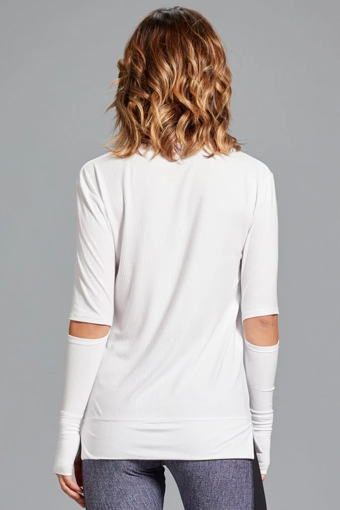 CHICHI Active Cassidy Ribbed Top - White
