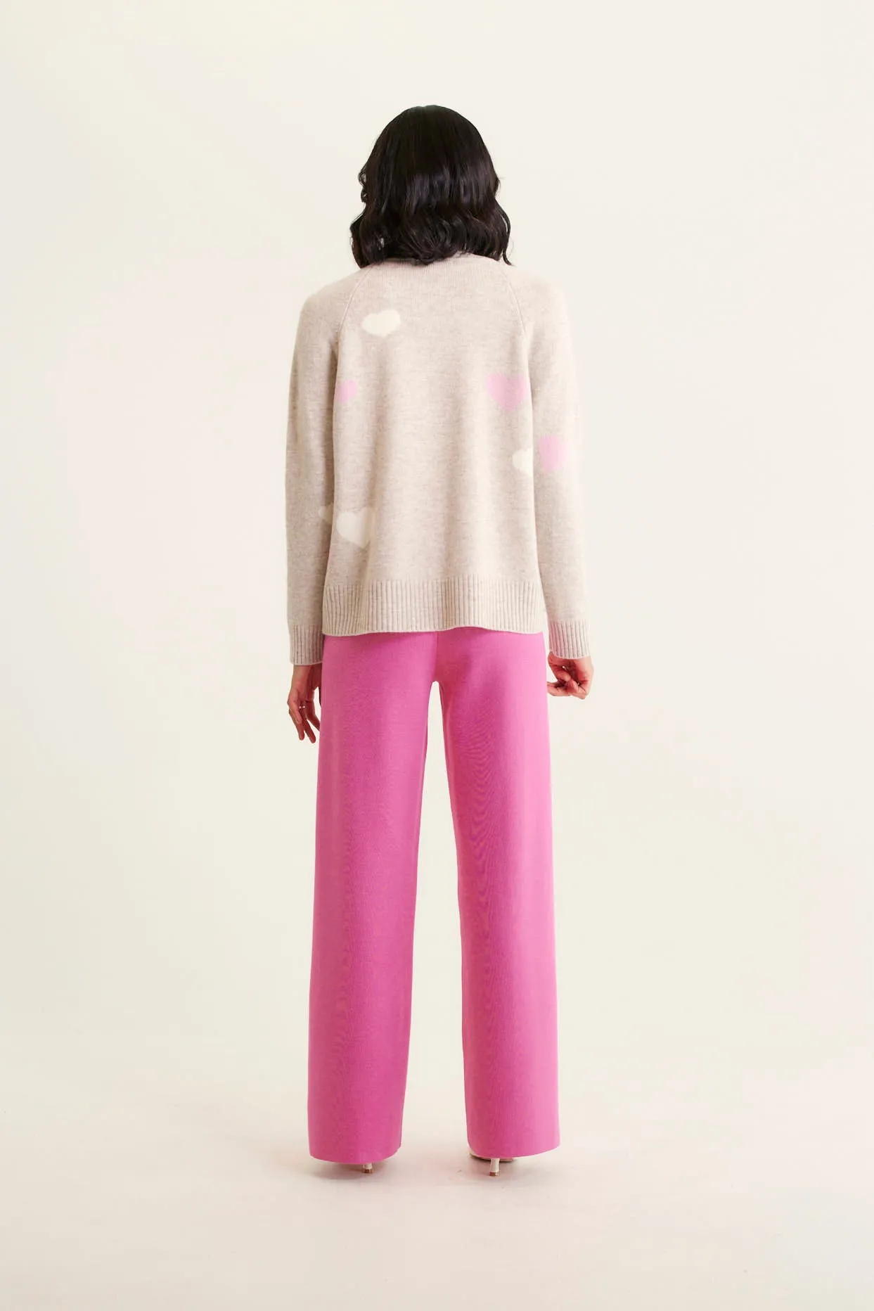Maddison Merino Cashmere Sweater In Beige