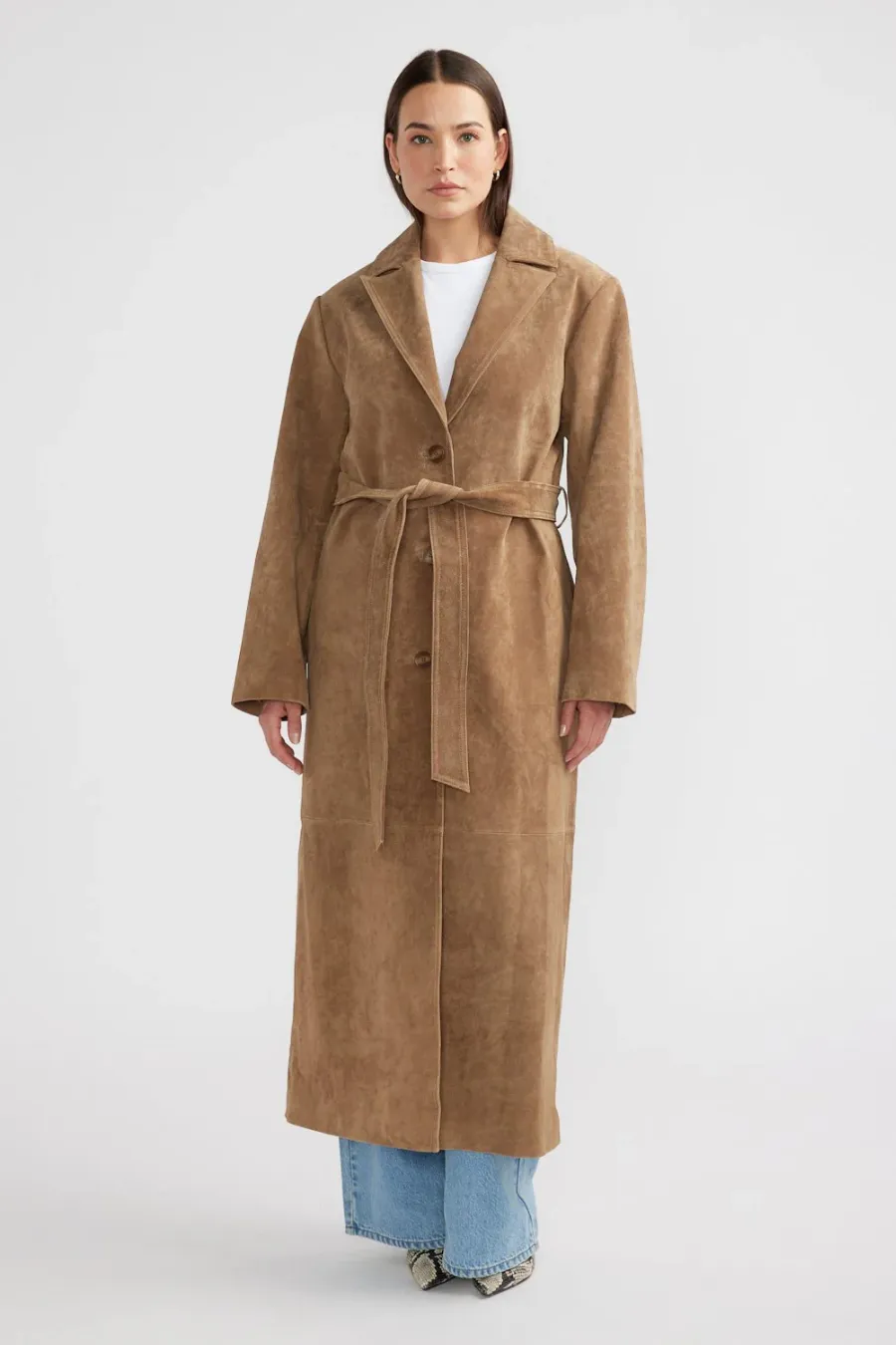 Miley Suede Trench Toffee