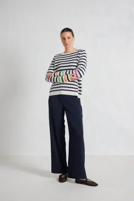 Nora Cashmere Sweater in Cloud Dancer