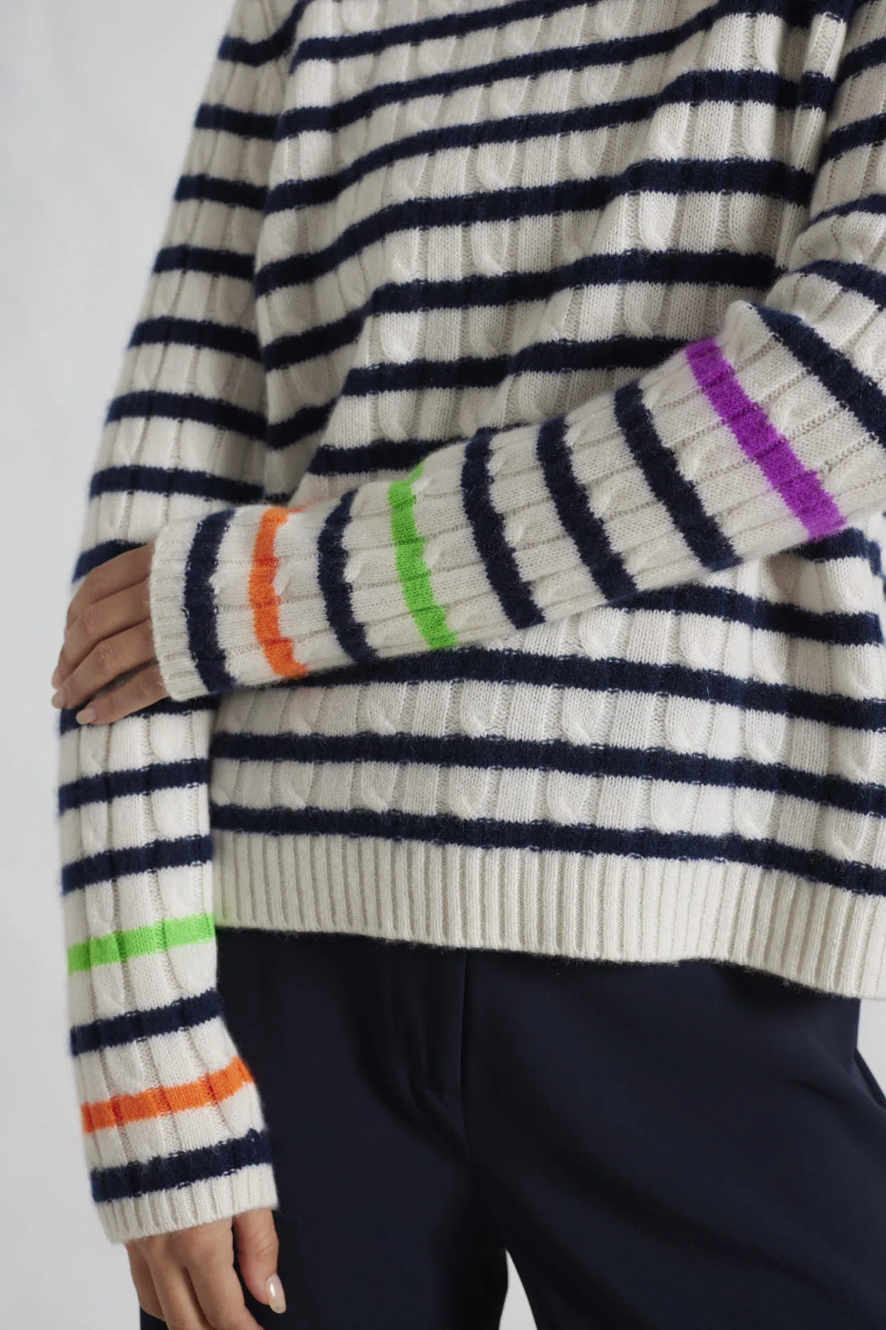 Nora Cashmere Sweater in Cloud Dancer