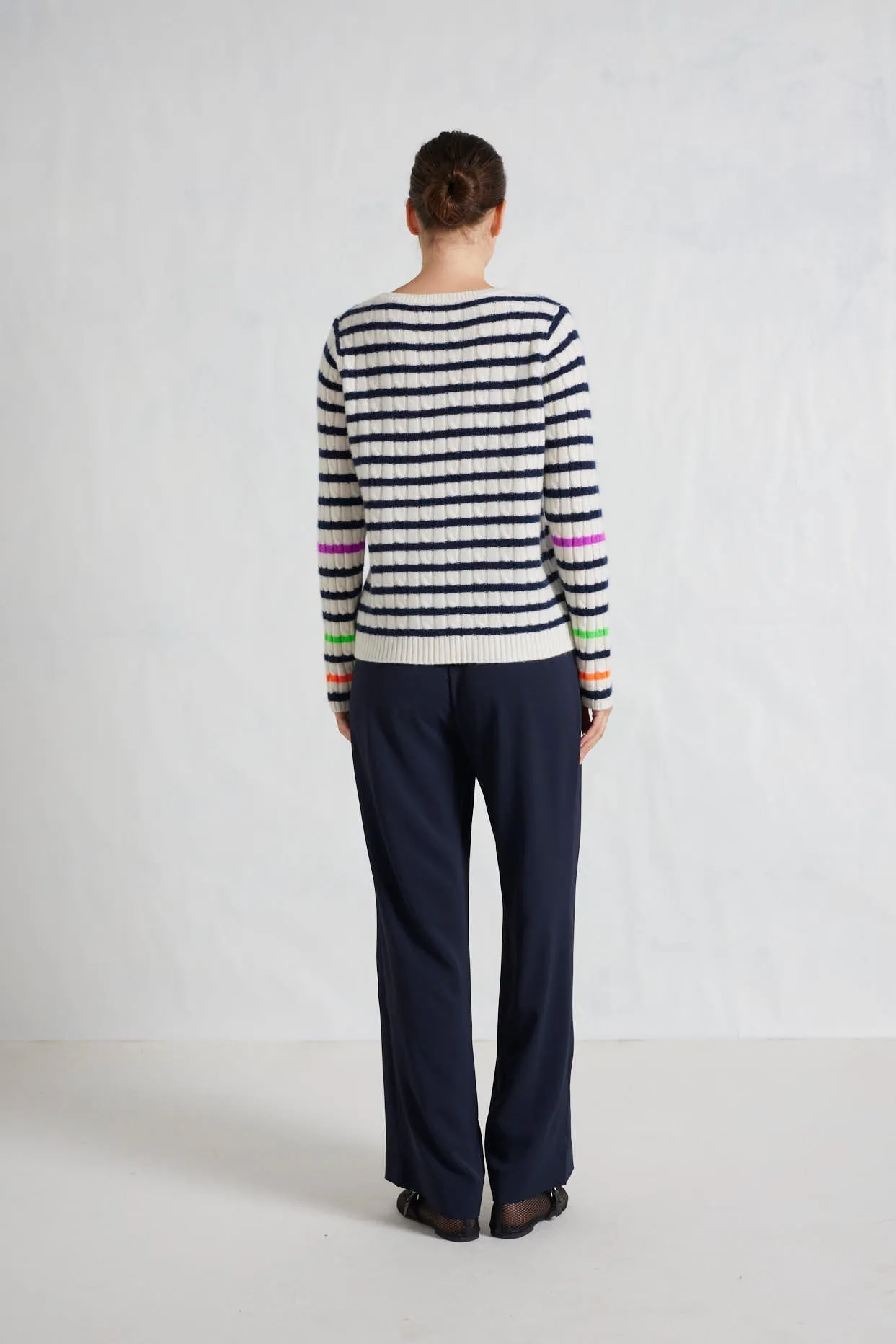 Nora Cashmere Sweater in Cloud Dancer