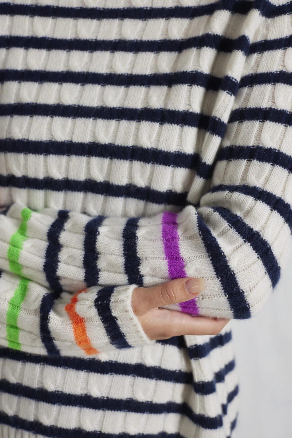 Nora Cashmere Sweater in Cloud Dancer