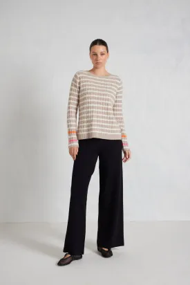 Nora Cashmere Sweater in Lightweight Beige