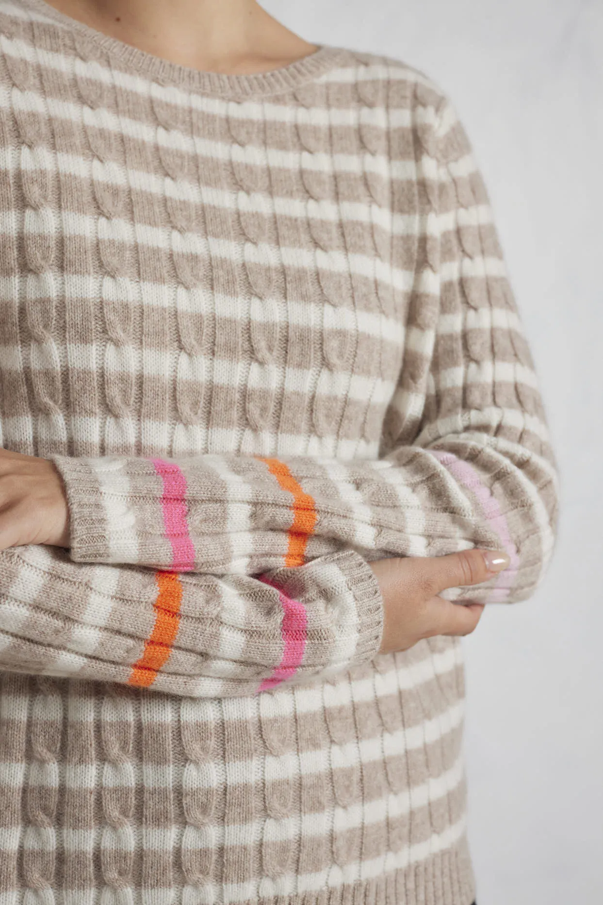 Nora Cashmere Sweater in Lightweight Beige