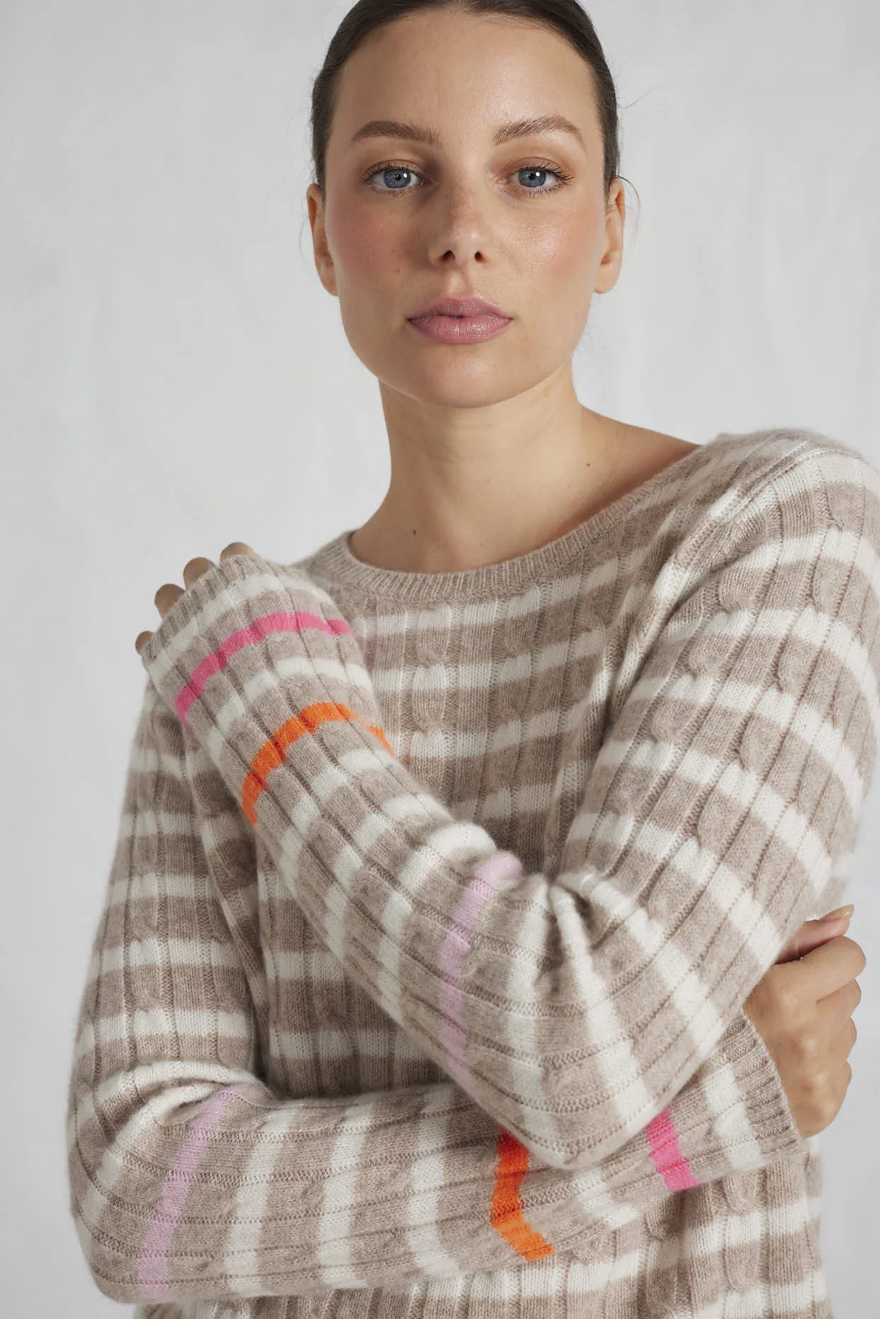 Nora Cashmere Sweater in Lightweight Beige