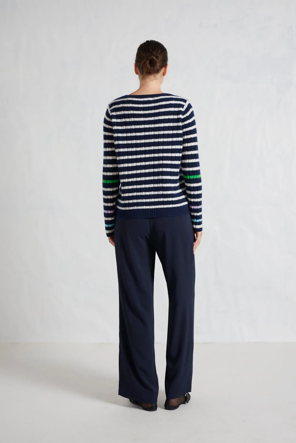 Nora Cashmere Sweater in Midnight Navy