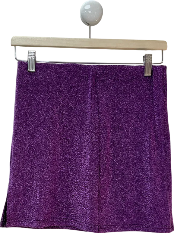 Only Purple Slit Mini Skirt UK M